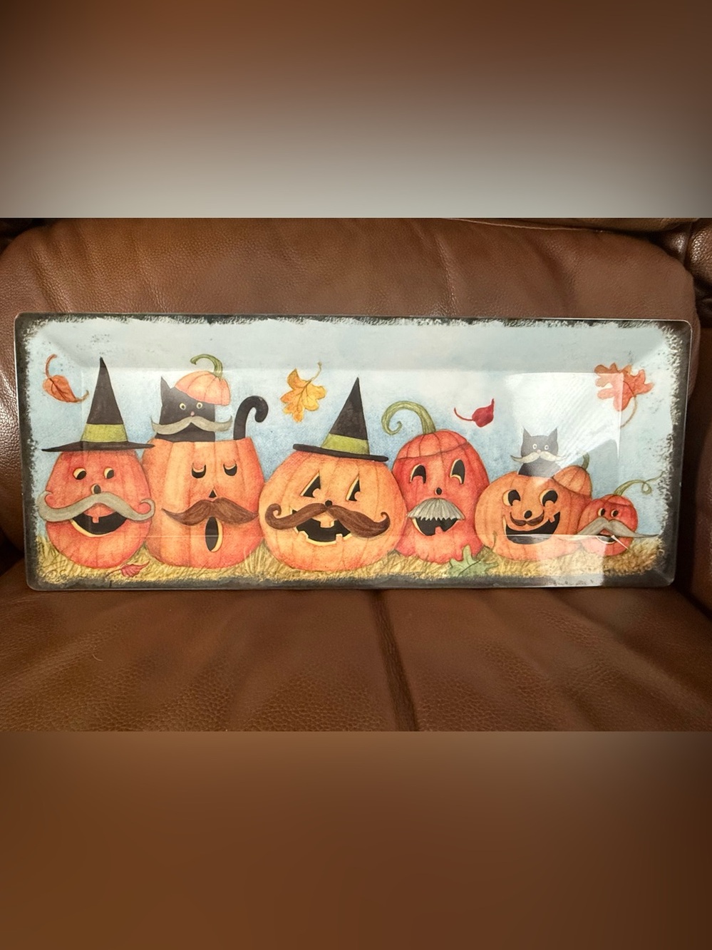 Cracker Barrel Halloween Pumpkins Serving Tray